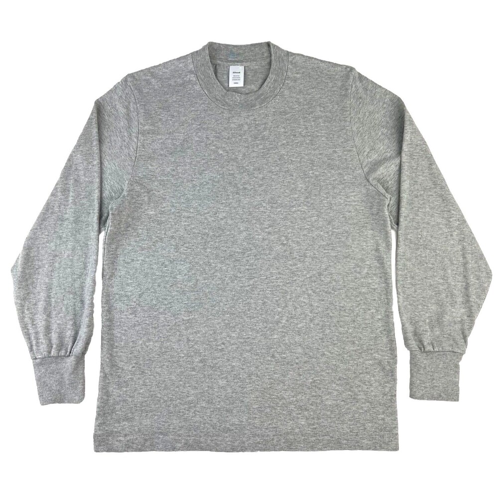 JJJJound J90 Long Sleeve T Shirt Light Grey Mix Crew Neck Single Stitch Size XS
